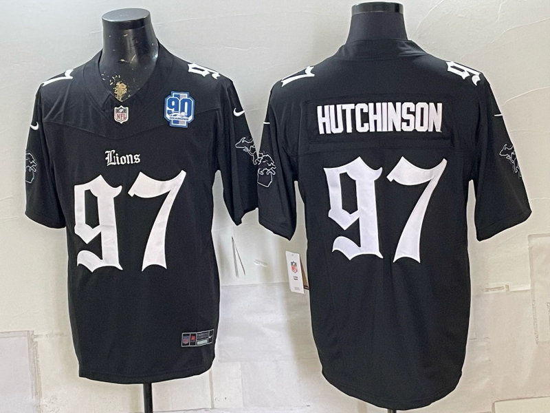 2026 Men Detroit Lions #97 Hutchinson Black Nike Limited NFL Jersey 0814001